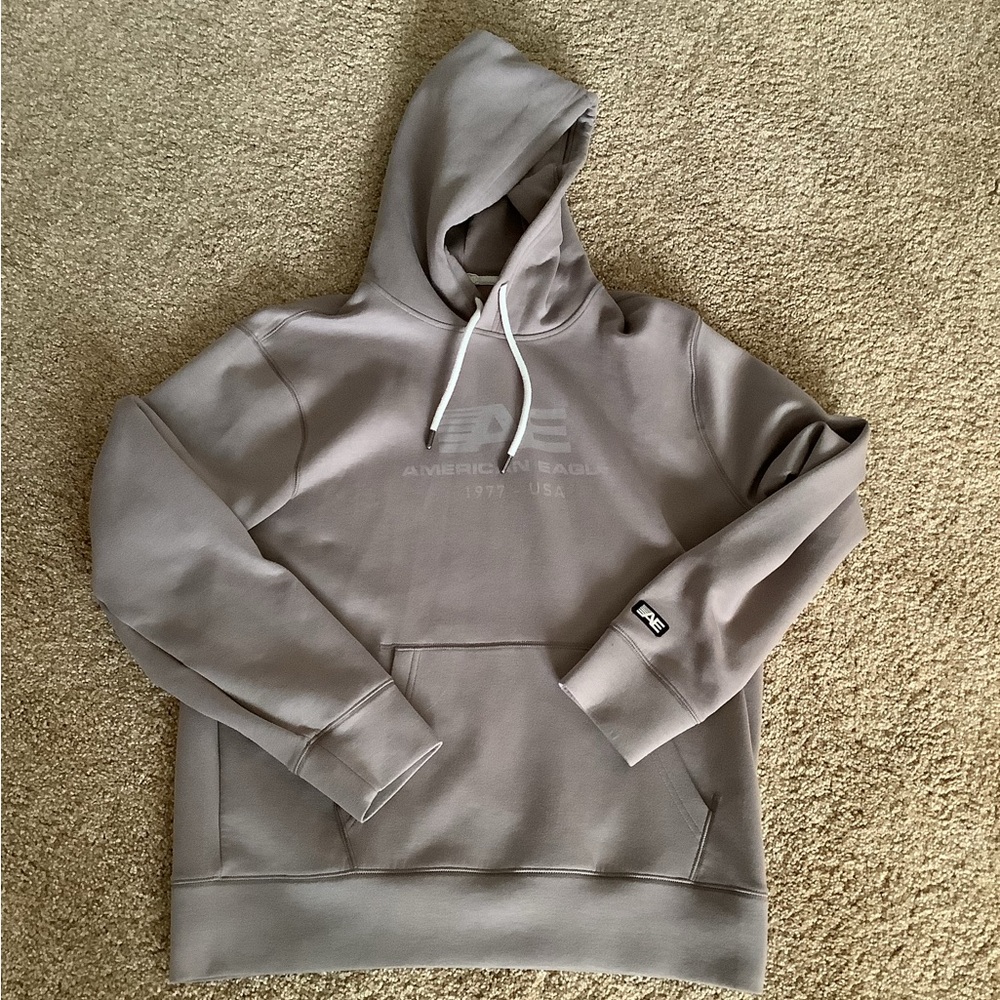 American Eagle Outfitters Men's Taupe Hoodie